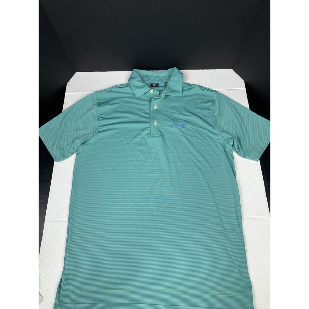 FootJoy Polo‎ Shirt Mens Small Stretch Fit Golf Performance Steelwood  CC Logo